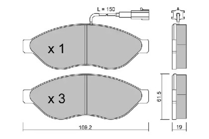 Комплект тормозных колодок (AISIN: BPPE-1002)